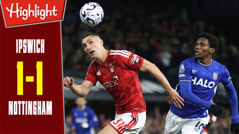 Ipswich vs Nottingham: 1-1