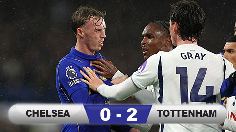 Kết quả Chelsea 0-2 Tottenham: Tội đồ Palmer và Penders