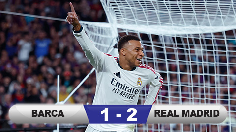 Kết quả Barca 1-2 Real Madrid: Người hùng Mbappe