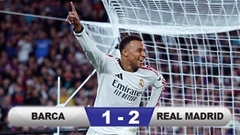 Kết quả Barca 1-2 Real Madrid: Người hùng Mbappe