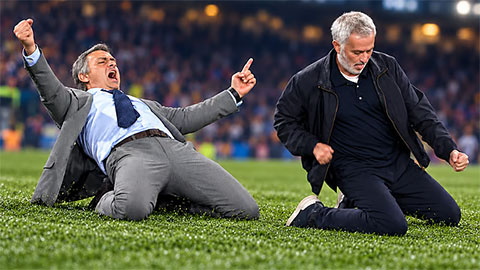 Mourinho tái hiện màn ăn mừng kinh điển, khiến Barca cay cú
