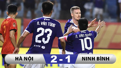 Kết quả Hà Nội 2-1 Ninh Bình: Việt kiều Pháp lập siêu phẩm giúp Hà Nội thắng ngược