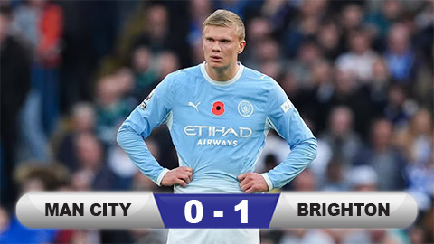 Kết quả Man City 0-1 Brighton: Man xanh thua trận thứ hai liên tiếp